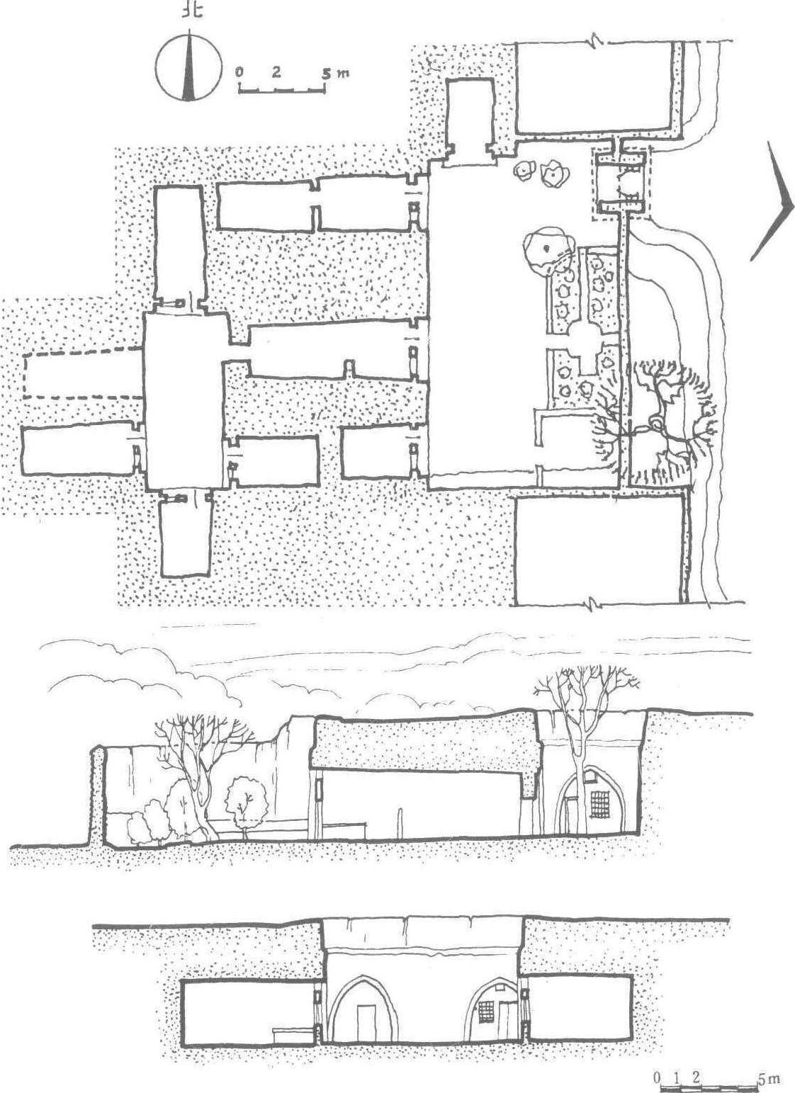 (三)陜西省乾縣韓家堡村混合窯院