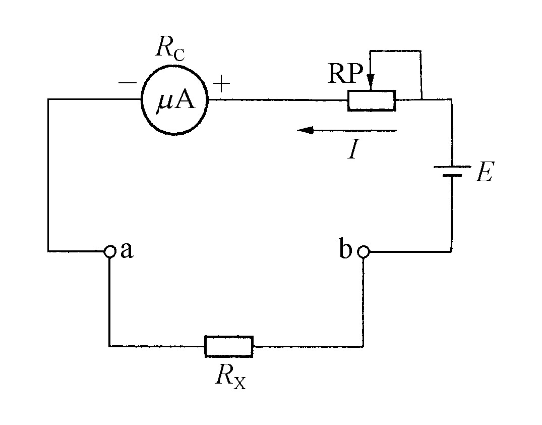 三、指針式萬用表中的電阻測量電路