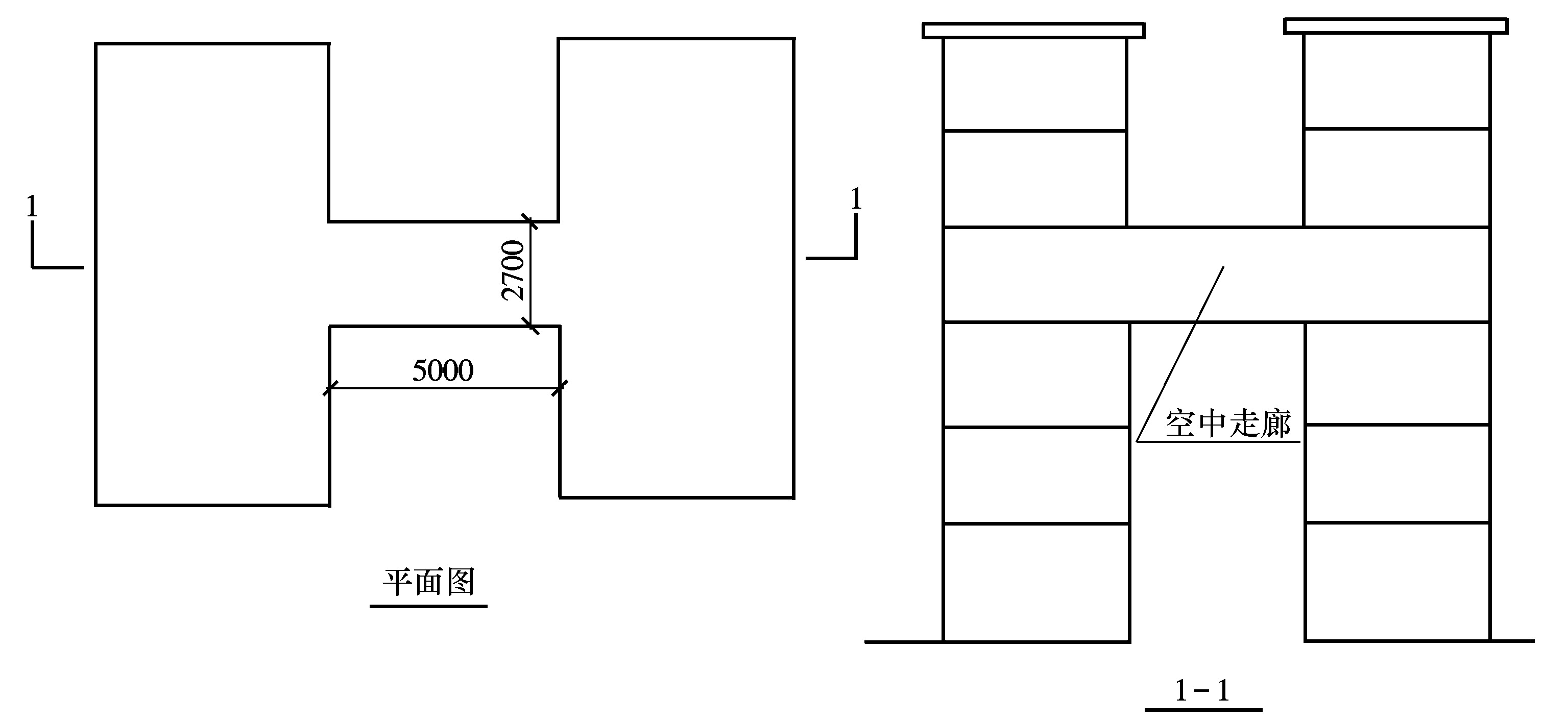 二十一、建筑物間有頂蓋的架空走廊的建筑面積計算